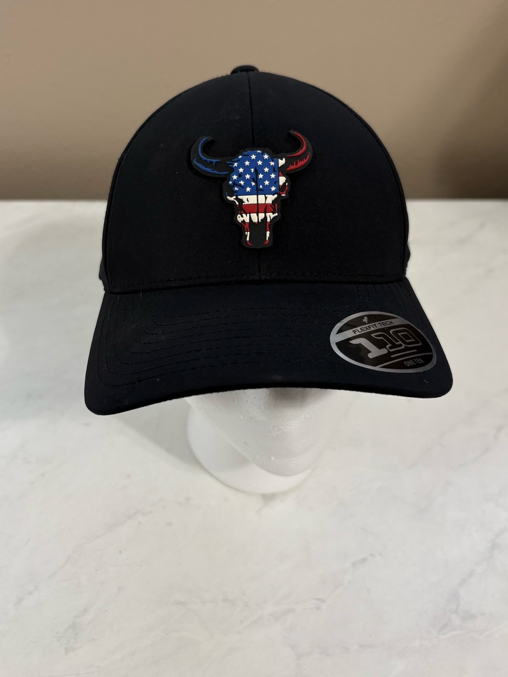Branded Bills American Bison Curved Trucker Hat Black Red Blue Travel Western